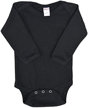 Monag Long Sleeve Baby Bodysuit, Long Sleeve Blank Solid Color Baby One-Piece, 100% Cotton Infant Bodysuit, Creeper