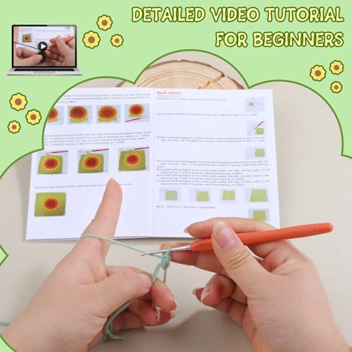 Pnytty Crochet Kit for Beginners, Phone Bag Crochet Starters Kit for Adults