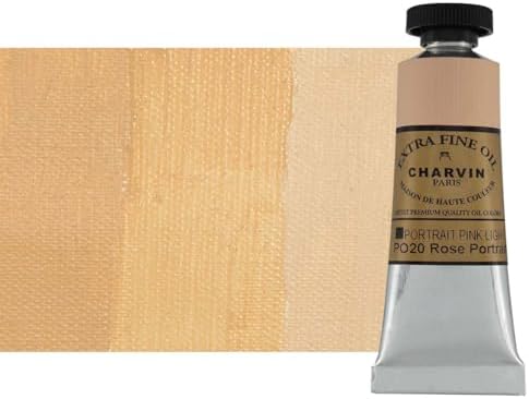 Charvin Extra Fine Oil Paint, Light Portrait Pink 20 mL - Triple-Milled, Rich Texture, Poppy Oil-Based, Light-Fast, Handmade, Archival Quality