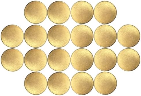 Solid Brass Blank Coins for Laser Engraving Blank Challenge Coins Bulk, Engraving Coin Blanks, Metal Stamping Blanks 40mm Diameter with Plastic case for DIY Crafts (Natural Brass Finish-20pcs)