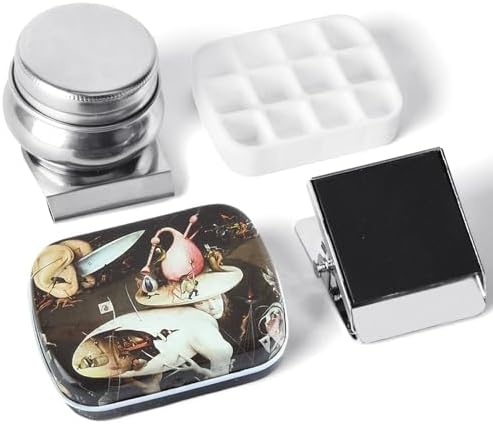 Portable Travel Watercolor Palette, Mini Metal Tin Box,12-Well Empty Tins