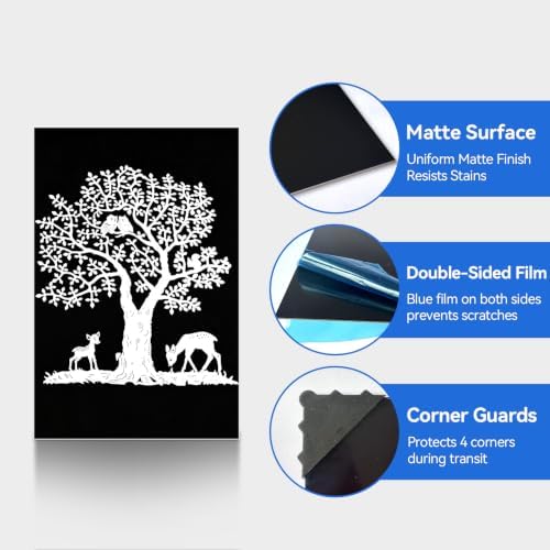 12 Pcs Anodized Aluminum Sheet Blanks 5"x7", Laser Engraving Plate