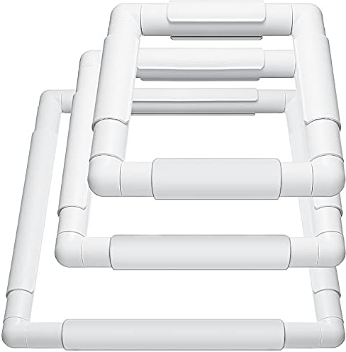 Janinka 3 Pcs Embroidery Hoop Cross Stitch Frames and Hoops, White