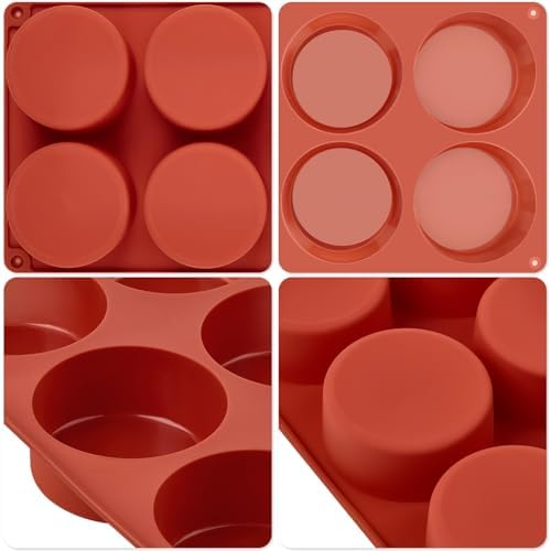 JOERSH Silicone Egg Bite Molds, 3 Inch, 2 Pack