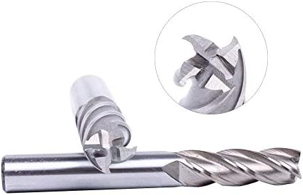 8PCS HSS 4-Flute End Mill Set CNC Milling Bits 1/16''-1/2''