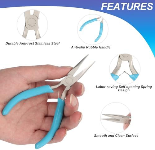 Needle Nose Pliers, 1 Pack Mini Pliers for Jewelry Making