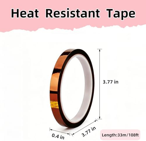 HTV Cooling Block with Handle & Heat Resistant Tape, Craft Tool Cooler Heat Transfer Projects Cooing Tool, Heat Press Accessories for Cricut Sublimation Paper, DTF Transfer Film, Iron on Vinyl