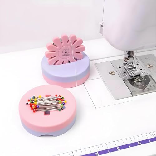 Thread Cutter Thread Cutting Tools Quilting Supplies for Sewing Seam Magnetic Pins Holder-Purple(The Blade is not Removable)