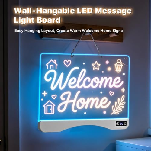 Rechargeable LED Glow Drawing Board, 9 Colors 6 Light Modes Scratch Proof Dry Erase Art Set with Stand, 12 Markers & Sketch Book, Birthday Gift for Toddlers Kids Ages 3+