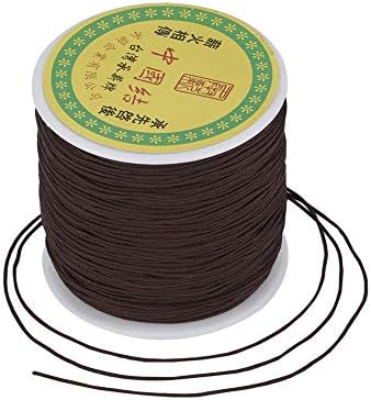 Elecrelive 100 Yards 0.8mm Coconut Brown Nylon Cord String Macrame Rope