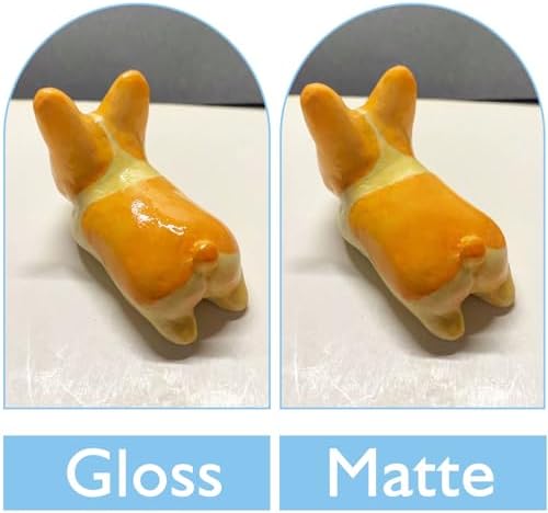 2 x 50ml Air Dry Clay Glaze, Protect Clay Surfaces, Gloss & Matte Glaze | Gloss & Matte Glaze, Air Dry Clay Varnish, Waterproof, Dustproof,Prevents Clay Scratches & Wear