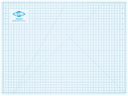 ALVIN TM Translucent Cutting Mat 18 x 24 inch | 3mm Layer with Grid on 1 Side | Light Box Compatible - Model TM2224