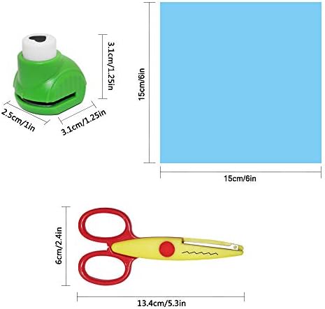 Set of 112, DIY Craft Supplies Set, findTop Craft Punch, Creative Scissors and Origami Paper Double Sided Color for Crafts, Scrapbooking, DIY Photo & Art Projects