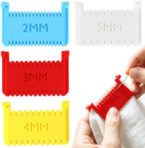 4PCS Clip on Sewing Ruler 2mm 3mm 4mm 5mm Edge Stitch Lock and Sewing Gauge