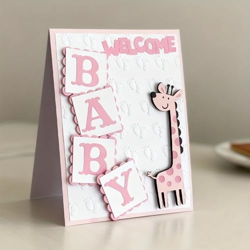 Lapoo Words Cutting Die for Scrapbooking - Durable, Cut Stencils for DIY Scrapbook Photo Album Decorative Paper Card, Card Making Supplies Party Wedding Decorations (Baby 4.7 x 3.9 in)