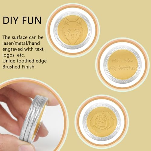 10 Pcs Blank Challenge Coin, Engraving Blanks Coins