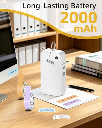 ORGSTA S001 Label Maker Machine with Tape, Portable Bluetooth Label Maker