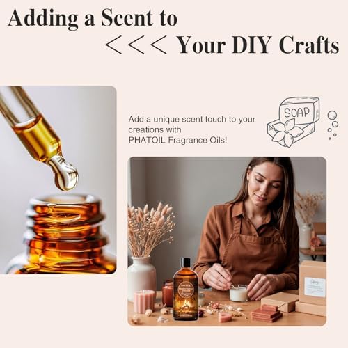 PHATOIL 3.38FL.OZ Fireplace Embrace of Warmth Fragrance Oils for Aromatherapy, Essential Oils for Diffusers for Home, Perfect for Diffuser, Yoga, Skin Care, DIY Candle and Soap Making - 100ml | Long Lasting Scented Oils For Humidifier, Air Freshener, D...