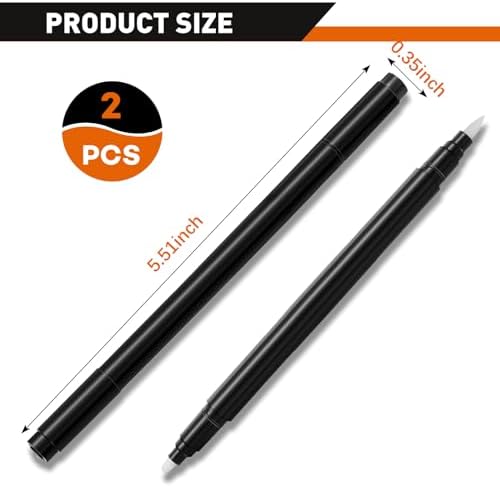 Dual Ended Embossing Pens 2 Pieces Black Embossing Pens for Powder DIY Art Paper Crafting Scrapbooking Drawing Stamping