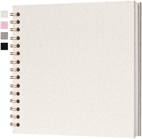 10x10 Inch Scrapbook DIY Photo Album, 40 Sheets (80 Pages), Beige