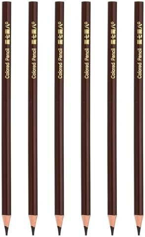 PATIKIL Coffee Colored Pencils Set,6 Pcs Oil Color Pencils Wooden Coloring Drawing Pencil for Artists Art Painting