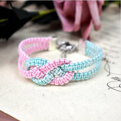 100 Yards 0.8mm Nylon String for Bracelets Sky Blue Braided Nylon Thread Chinese Knotting Cord for Necklace kumihimo Bracelet Jewelry Tassels Making