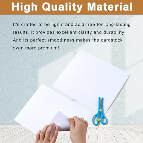 Silunkia 40 Sheets White Cardstock 8.5 x 11 Printer Paper 75lb