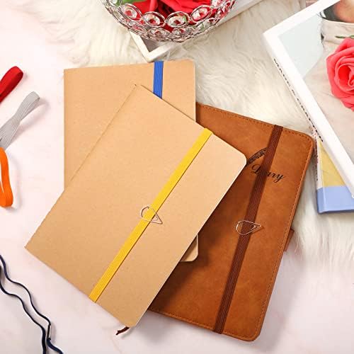 Taobary 42 Pcs Elastic Bookmarks Set with Paper Clips, Retro Color