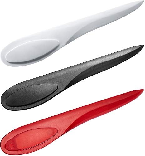 Outus 3 Pcs Point Turner Seam Creaser Tool for Sewing Quilting Pressing Seams and Marking Fabric Plastic Point Turner with Seam Creasing Edge for Dressmaking Tailoring Crafting(White, Black and Red)