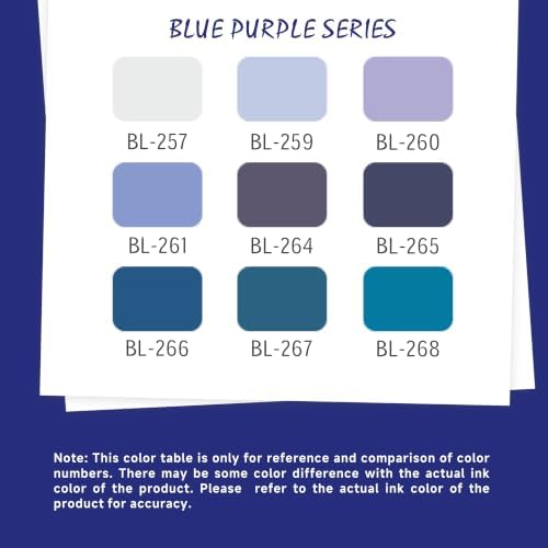 languo Acrylic Paint Markers, 9 Colors Blue Purple Series, Soft Brush Tip