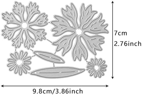 Scrapbooking Die-Cuts for Card Making, Christmas Metal Cutting Dies, Paper Craft Punch Template, Background Embossing Stencils, DIY Album Décor (Cornflower-9.8x7cm)