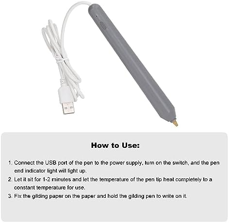 Hot Foil Embossing Stamping Pen, USB Starter Kits for Card Making Craft Scrapbooking Drawing Pen, Heat Foil Pen, Embossing Heat Tool