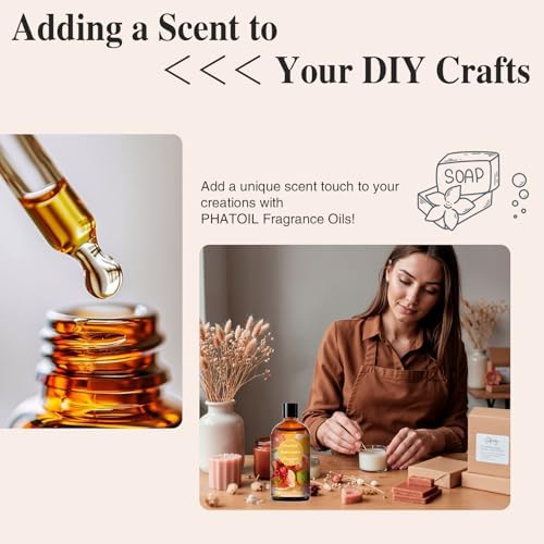 PHATOIL 3.38FL.OZ Fruit Carnival Fragrance Oils for Aromatherapy, Essential Oils for Diffusers for Home, Perfect for Diffuser, Yoga, Skin Care, DIY Candle and Soap Making - 100ml | Long Lasting Scented Oils For Humidifier, Air Freshener, DIY Soap Candl...