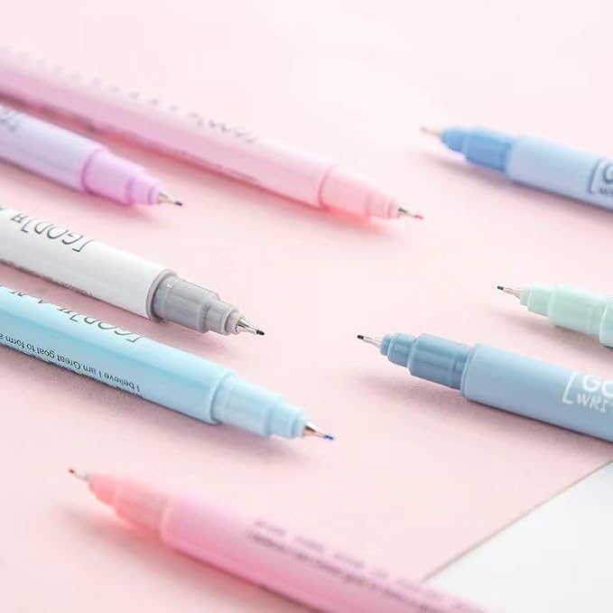 HANKU Bible Pens No Bleed Through, 8 Colors 0.38mm Fine Point Pen Set