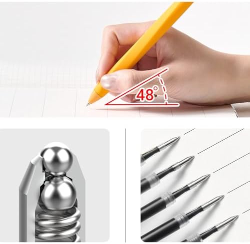 Inks Twist Action Gel Pen with Silicone Grip for Daily, Black