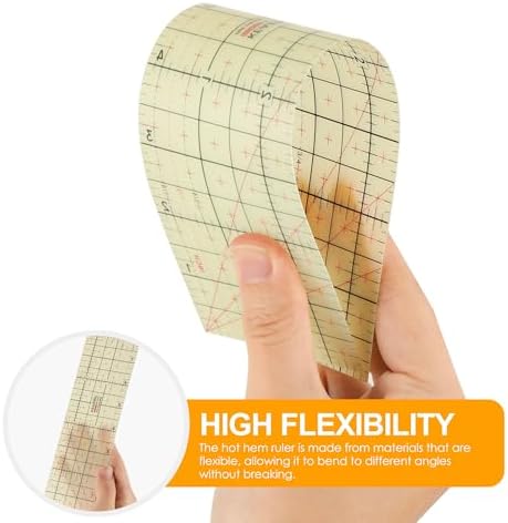 Hot Hem Ruler, 10x2.5inch Rectangular Ironing Ruler, Heat Resistant, Non-Slip, Sewing Tools for Quilting, Patchwork, DIY Craft Supplies