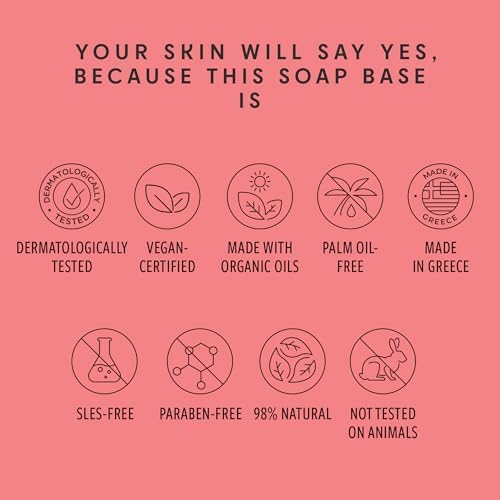 Skin Said Yes Triple Butter Soap Base 5 LB | Made in Greece | SLS/SLES Free, No Palm Oil, Organic Ingredients - Mango Butter, Cocoa Butter, Shea Butter