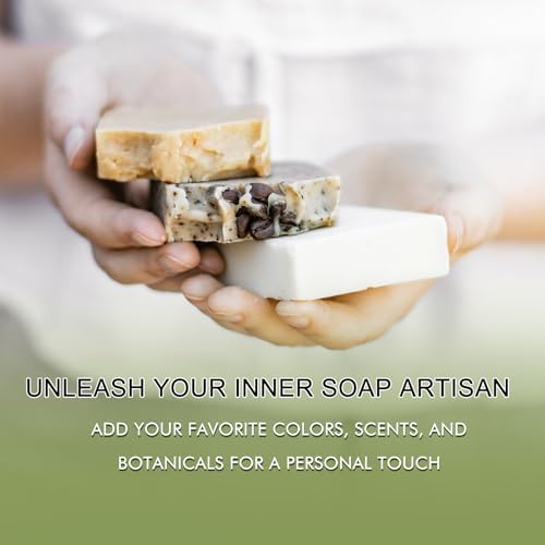 EDSRDRUS 15 Ounces Glycerin Soap Base - Unscented Melt and Pour Soap Base for DIY Crafting, Easy to Cut, Vegan and Natural, Moisturizing and Gentle on Skin, Perfect for Soap Making Supplies (White)
