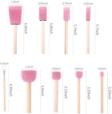 Foam Paint Brushes, 48 Pcs -10 Sizes, Paint Sponge, Premium Foam Brushes