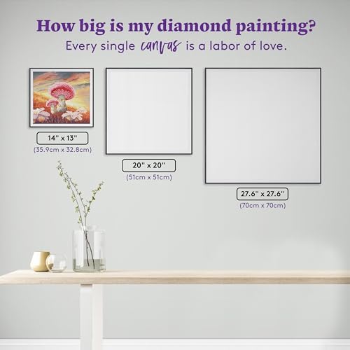 DIAMOND ART CLUB Peach Mushroom Twilight Diamond Art Kits for Adults
