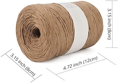 NICEEC Kraft Paper Ribbon Yarn 474yds/5.3oz - Khaki
