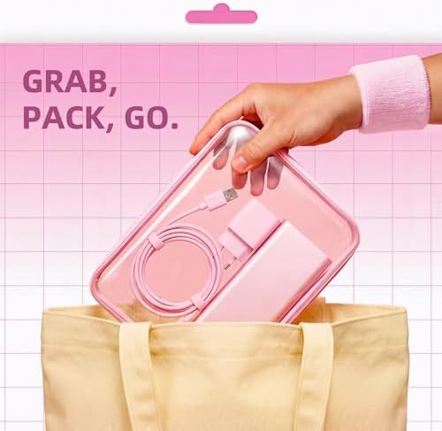 CoiiJoii 3PCS Large Clear Hard Shell Zippered Case, Diaper Bag Organizing Pouches, Waterproof Cosmetic Bag, Storage Organizer Bins.