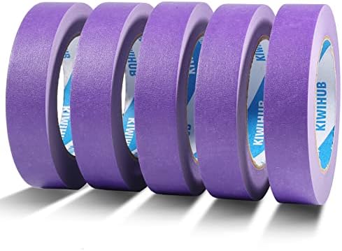 Purple Painters Tape,1" x 60 Yards x 5 Rolls (300 Yards Total)