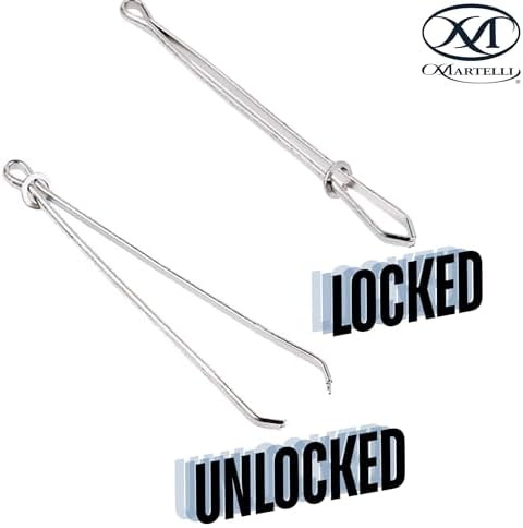 Martelli Locking Tweezers, 3 Inch Point Turner and Fabric Grip Tool for Sewing and Quilting Notions and Accessories - Quilting Tools - Sewing Supplies