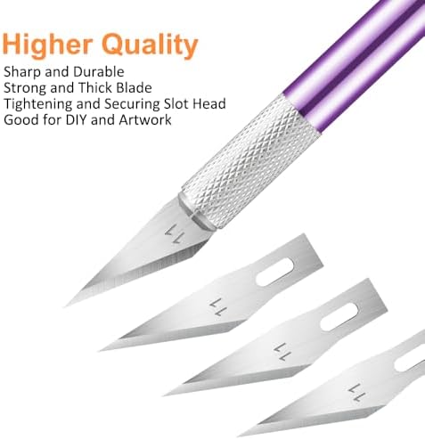 3PCS Craft Knife Hobby Knife Includes 30PCS Spare Exacto Knife Blades #11 and A Ruler, HEADLEY TOOLS Precision Exacto Knife Set Ideal for Crafting, Scrapbooking, Arts, DIY, Stencil, Carving