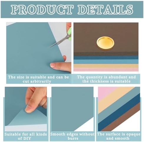 Whaline 50 Sheets 8.5 x 11 Inch Assorted Modern Brown Boho Morandi Colored Card Stock Paper 5 Rainbow Colors Solid Core Scrapbook Paper for Print DIY Arts Crafts Making Supplies, 65Lb