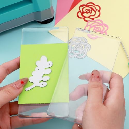 1 Pair Mini Cutting Pads for Die Cutting Machine, 5.5"x2.6" Clear Polycarbonate Plastic Mini Cutting Plates Compatiable with Sizzi* Sidekic*, Die Cutting and Embossing Sandwich Plates for Crafting