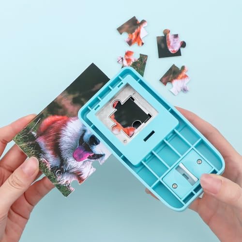 Puzzle Pieces Puching Machine for Decorating Scrapbooking and Craft Projects Mini Puzzle Maker DIY Jigsaw Puzzle Piece Cutter for DIY Personalized Jigsaw Puzzle Custom Pictures Photo Making Tool