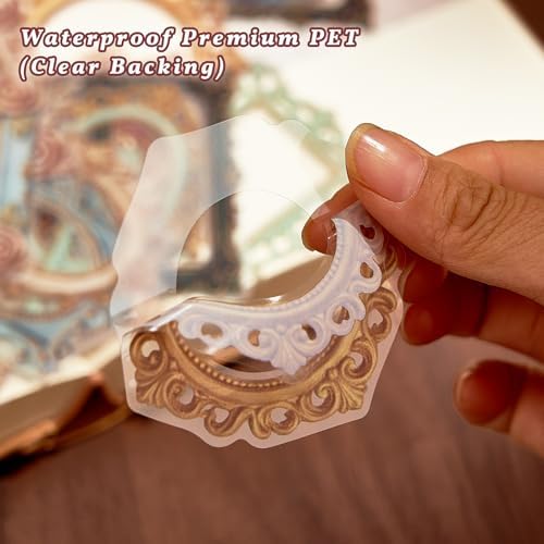 100 Pcs Vintage Frame Stickers for Journal & Scarpbook, Albums