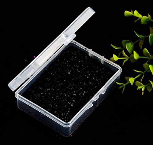 Crushed Glass Irregular Metallic Chips Sprinkles Chunky Glitter Black 100g 2-4mm for Nail Arts Craft DIY Vase Filler Epoxy Resin Mold Scrapbooking Jewelry Making Decoration (Black, 2-4mm)